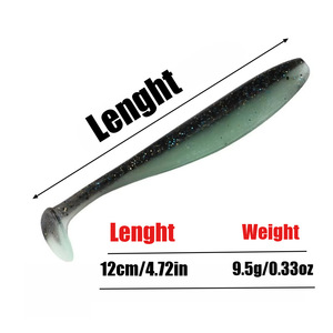 Leurre souple artificiel de 12 cm et 9,5 g, vente en gros d'usine, 8 couleurs, leurre <span class=keywords><strong>shad</strong></span>, ver souple personnalisé pour la pêche - Product Image 4