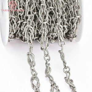 Catene all'ingrosso in tungsteno placcato oro 24K per collane e bracciali, catene sfuse di alta qualità per la creazione di gioielli fai da te - Product Image 5