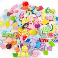 50 Stück Sortierte Feenmusik-Lollipop Süßigkeiten Harz Handbemalte Eulen Flatback Slime Charms für DIY Basteln Nagelkunst Handydekoration