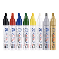 Marqueur permanent opaque à base d'huile SP518 pour extérieur, encre permanente avec pointe biseautée large pour diverses surfaces