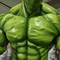 Décoration extérieure, figurines d'action de super-héros célèbres, homme musclé, statue de Hulk grandeur nature en fibre de verre, sculpture en résine à vendre