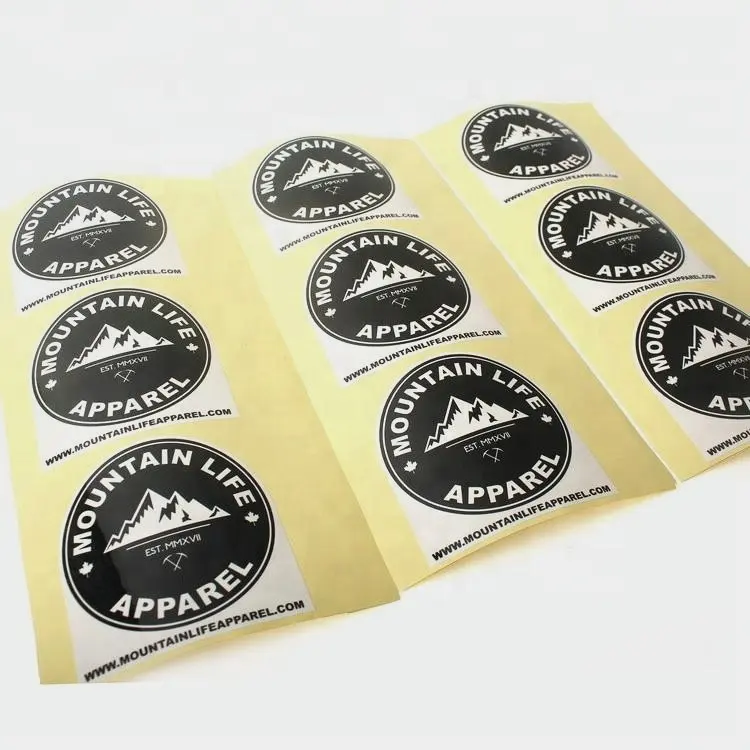 Numero di etichette Produttore Personalizzato Logo Die Cut Stampato Adesivo per I Vestiti