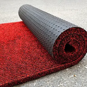 Waterproof pvc coil vinyl wire loop outdoor floor mat roll carpet without backing