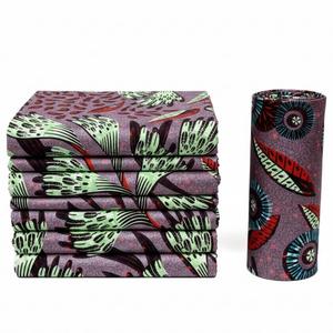 Tissu de base en satin ciré gris-violet à paillettes, Wax Ankara, une marque de batik hollandaise centenaire, Tissu Pagne Africain West Central Fashion - Product Image 1