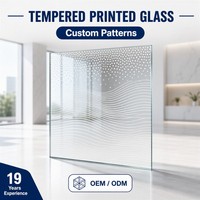 Verre trempé sérigraphié motif points en céramique, logo personnalisé pour cloison de porte, douche, décoration, vente en gros