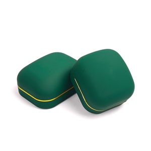 Chen lu sang trọng chiếu sáng hộp đồ trang sức với ánh sáng dẫn, màu xanh lá cây Nhẫn trường hợp & Hộp Vòng cổ cho đề nghị/món quà cưới - Product Image 5