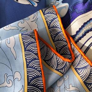 Sciarpa da <span class=keywords><strong>Donna</strong></span> in Seta 100% Vera, Lussuosa e alla Moda, con Stampa Leopardata e a Righe, Personalizzabile OEM di Alta Qualità - Product Image 4