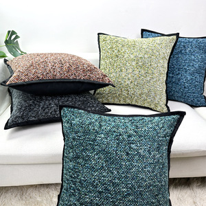 18x18 Inch Soft Chenille Pillow Covers for Sofa Living Room Couch Solid Dyed Cases - Product Image 5