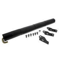 Kit de rayonnage à rouleaux en métal noir thermolaqué avec supports réglables à fentes pour tondeuse autoportée à braquage zéro, large couverture