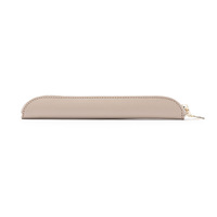 Étui à stylo en cuir simple de couleur unie en PU pour étudiants, papeterie de bureau, protection contre la perte