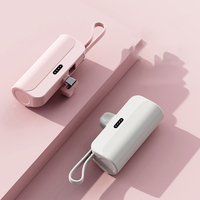 Batterie externe portable de poche mini 5000 mAh, petit chargeur portable, station d'alimentation pour mobiles