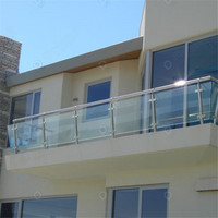 Balustrade en verre sans cadre en acier inoxydable pour balcon, escalier, terrasse