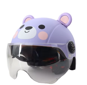 <span class=keywords><strong>Casque</strong></span> de vélo pour enfants Mignon Cartoon Half Shell Bear Design <span class=keywords><strong>Casque</strong></span> de sécurité pour enfants pour le cyclisme Scooter électrique Planche à roulettes - Product Image 4