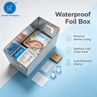 Boîte en carton ondulé enduit de cire pour expédition en chaîne du froid, boîte en carton enduit imperméable pour l'exportation d'aliments surgelés, empilable et robuste