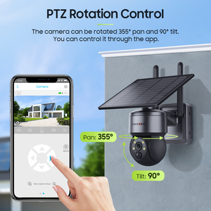 Sectec HD 5MP 4G & Wifi Mini Năng Lượng Mặt Trời Powered Ngoài Trời Home An Ninh PTZ IP CCTV Camera PIR Không Dây Hai-Cách Âm Thanh Đám Mây Lưu Trữ Dữ Liệu - Product Image 4
