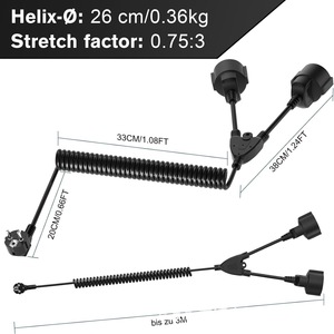Cable de Extensión Europower, 2 Tomas, 16A, 250V, CEE a IEC, Cable de PVC, para Uso con Electrodomésticos - Product Image 2