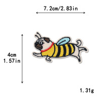 Patch Bordir Komputer Motif Anjing Kecil Lucu untuk Dekorasi Tas, Sepatu, Topi, Celana & DIY