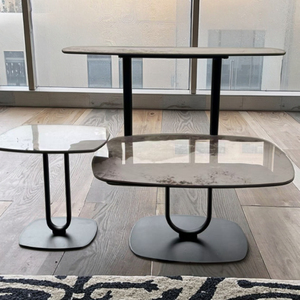 Mesa de Centro Moderna Decorativa en Oferta con Tapa de Vidrio Templado de 6+6MM, Muebles para Sala de Estar, Juego de Mesa de Comedor - Product Image 3