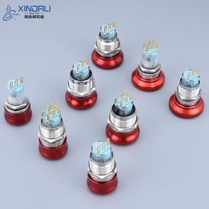 Waterproof 12V IP65 Mushroom Power <strong>Button</strong> 16mm 19mm 22mm Momentary <strong>Push</strong> <strong>Button</strong> <strong>Switch</strong> Metal Steel Emergency Stop <strong>Switch</strong> 220V - Product Image 2
