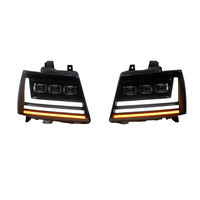 2007-2013 Chevy Tahoe Suburban Silverado NOVA série phares LED boîtier noir personnalisé 6000k DRL ambre réflecteur Plug Play