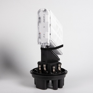 FTTH <span class=keywords><strong>exterior</strong></span> Interior 24F/bandeja 144F cúpula poste aéreo/pared fibra óptica <span class=keywords><strong>caja</strong></span> de cierre de empalme 8 puertos redondos pequeños - Product Image 4