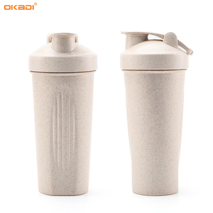 Botella Deportiva Ecológica Personalizada a Prueba de Fugas, Botella de Agua de Paja de Trigo de 600 ml (20 oz) con Asa - Product Image 5