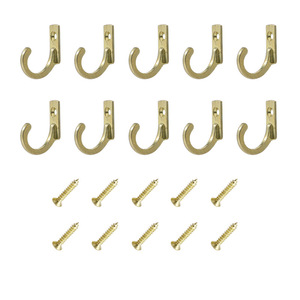 Mini crochets muraux Platinum Link en alliage de zinc, à trou unique, 50 pièces avec vis pour rangement dans les tiroirs - Product Image 4