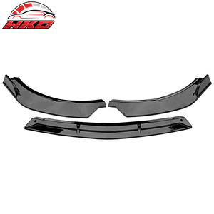 Compatible con Benz W205 Clase C 2019-2021, Estilo BR, Labio de Parachoques Delantero en Negro Brillante - Product Image 6