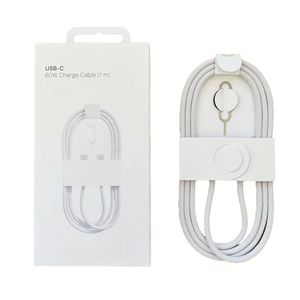 Nylon Braided 60W PD Type-C to Type-C <b>Cable</b> Fast Charging for Phone16 1M <b>USB</b>-C Data <b>Cables</b> With Box Package - Product Image 1