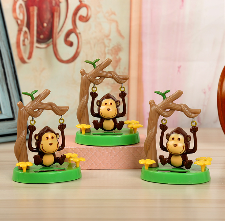 Автомобиль, танцующая игрушка на солнечной батарее, животное, танцующие куклы на солнечной батарее, креативное украшение, подарок