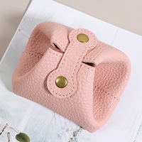 Mini porte-monnaie pour femmes en cuir PU, petit portefeuille de style coréen, porte-clés, pochette pour écouteurs, organiseur de rouge à lèvres
