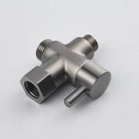 Robinet en T moderne 3 voies pour bidet de salle de bain, adaptateur en T, robinet d'arrêt en laiton, économie d'eau, installation murale