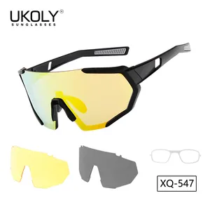 Спортивные очки UKOLY, велосипедные поляризационные солнцезащитные очки для бега, солнцезащитные очки для родителей и детей, спортивные уличные очки