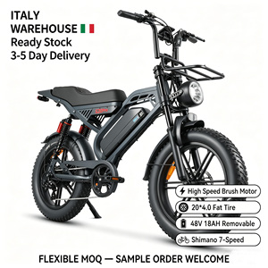 Bicicleta eléctrica QMHEEL S20 Pro para el mercado italiano, Ebike con neumáticos gruesos y asiento cómodo para distribuidores, almacén en la UE, Países Bajos e Italia. - Product Image 1