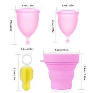 <span class=keywords><strong>Copa</strong></span> <span class=keywords><strong>Menstrual</strong></span> de Material de Grado Médico, Juego de Limpieza Económico y Práctico que se Puede Reutilizar - Product Image 4