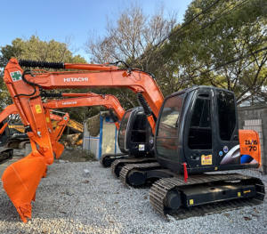 Excavadora de 7 toneladas, miniexcavadora usada, máquina excavadora Hitachi Zx70 de segunda mano, pequeña máquina Hitachi Zx70 para granja - Product Image 5