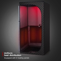 Tente de Sauna Infrarouge Lointain Portable d'Intérieur, Sauna Sec et Humide Pliable Individuel pour la Maison