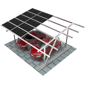 Egret Solar Waterproof Solar Pv Car Parking Carport Aluminium Solar Carports Structure de montage Panneau solaire Port de voiture
