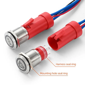 Saklar Tombol Tekan Kepala Datar LED RGB Logam Anti Air 19mm dengan Pengunci Otomatis dan Tidak Mudah Rusak - Product Image 6