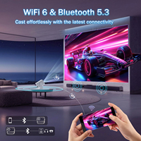 Projecteur S6 PRO 4K en gros d'usine avec WiFi pour film extérieur à courte portée 200 Lumens et pour Mini projecteur