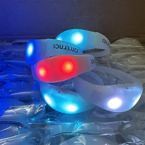 2024 Sản phẩm mới 7 màu sắc Đảng nhấp nháy sản phẩm âm thanh kích hoạt LED Glow Bracelet