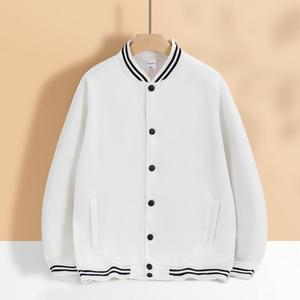 Veste de Baseball de Style Vintage 100% Polyester Personnalisable Logo Avant Col Montant Bouton Décoration Mince Vêtements de Travail pour le Printemps - Product Image 6