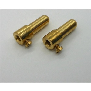 สลักเกลียวทองเหลืองกลึง CNC ความแม่นยำสูงใช้ใน M5เจาะรูทนทานกว่า001มม. - Product Image 1
