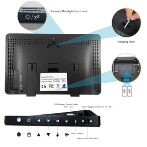 Estación Meteorológica Inalámbrica Digital con Control por Radio, Higrómetro, Termómetro, Sensor USB, Pantalla LCD OEM, Fase Lunar - Product Image 2