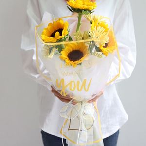 Multi-Bouquet Flower Packaging Bag Simple Frame Special Shape Wholesale OPP Bag for Multi-Bag Whole Box Packaging - Product Image 5