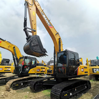 Excavatrice sur chenilles Sany SY215C d'occasion, moteur d'origine, 21 tonnes, hydraulique stable, sans fuite d'huile, pour travaux municipaux