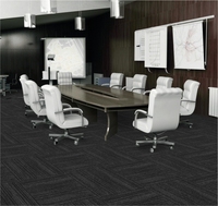 Carrelage de sol auto-adhésif en PET 50x50cm, dos en PVC, anti-taches, antistatique, pour hall d'entreprise, moquette modulaire