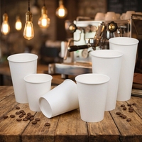 Gobelets en papier jetables biodégradables et compostables de qualité alimentaire à paroi simple pour café à emporter, personnalisables, vente en gros usine
