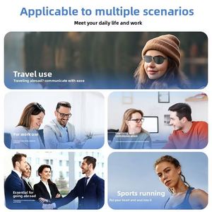Lunettes de traduction intelligentes XG89, traducteur vocal en temps réel pour 144 langues avec Bluetooth sans fil pour le cyclisme, les voyages et les affaires - Product Image 2