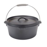 Batterie de cuisine d'extérieur en fonte, ensemble de casseroles et poêles de 8 litres avec grand chaudron personnalisé pour l'Afrique